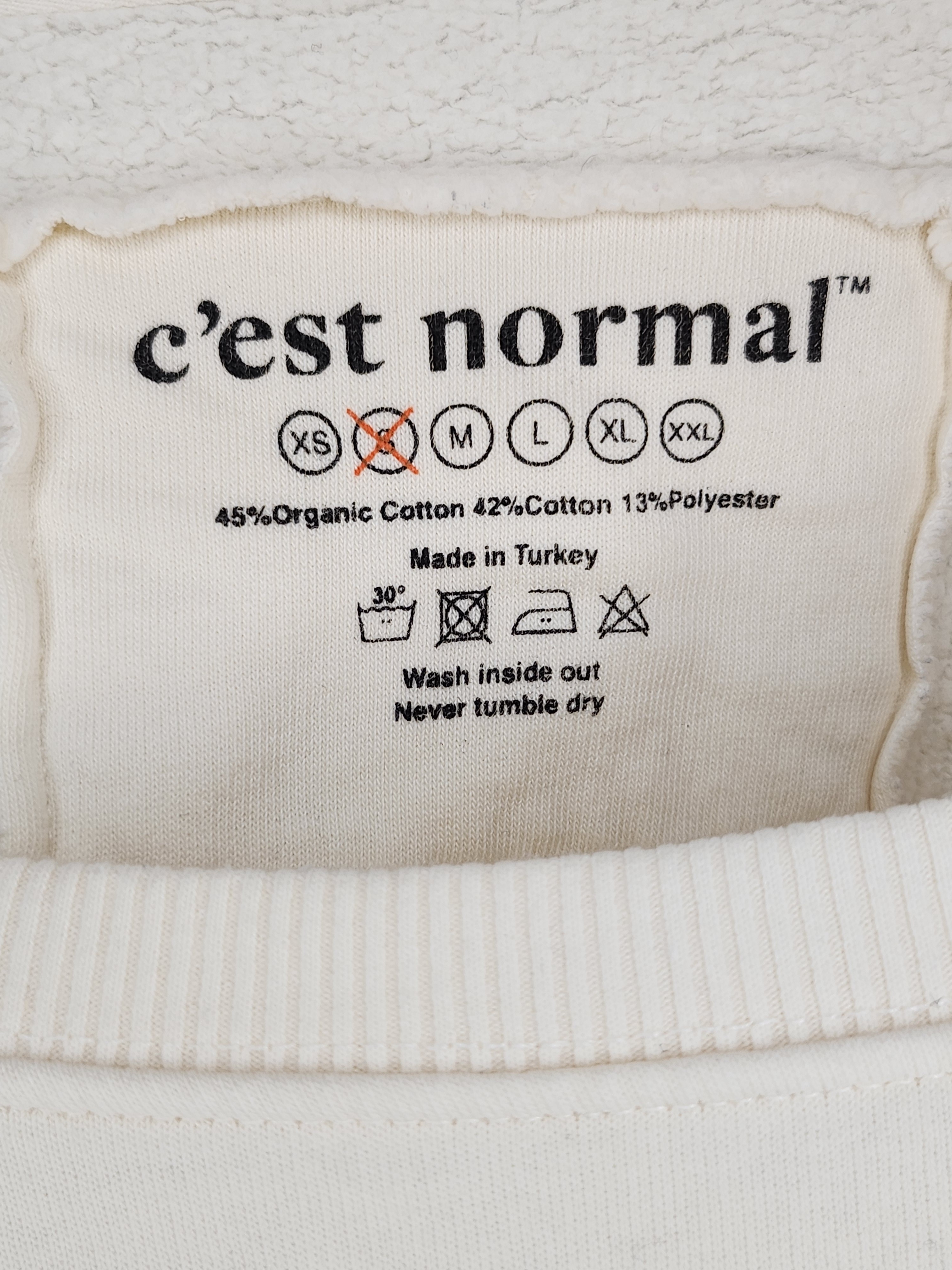 C'est Normal Cream Crewneck Sweatshirt — image 6 of 7